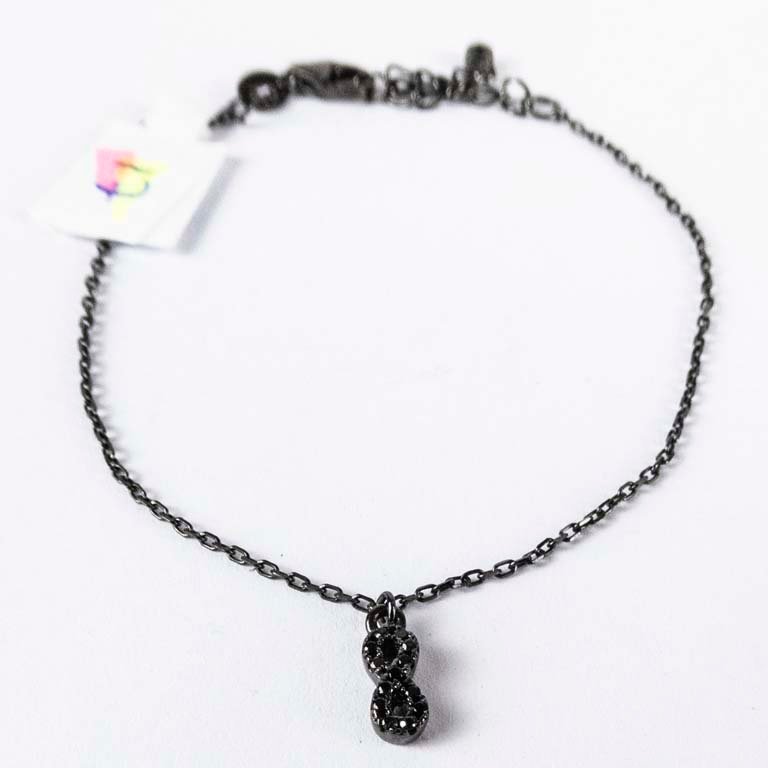 Pulsera de plata con baño de rodio negro - imagen 2