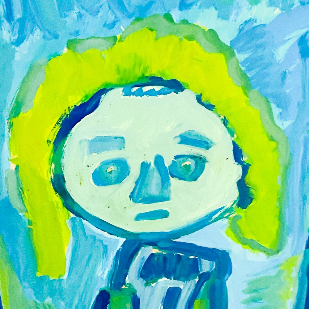 Cuadro acuarela color personaje firmado - imagen 3