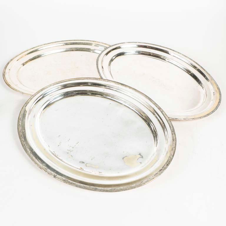 3 Bandejas Ovales de Platina