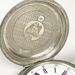 Reloj de Bolsillo "El Águila" Caja de Plata Antigua - imagen 4