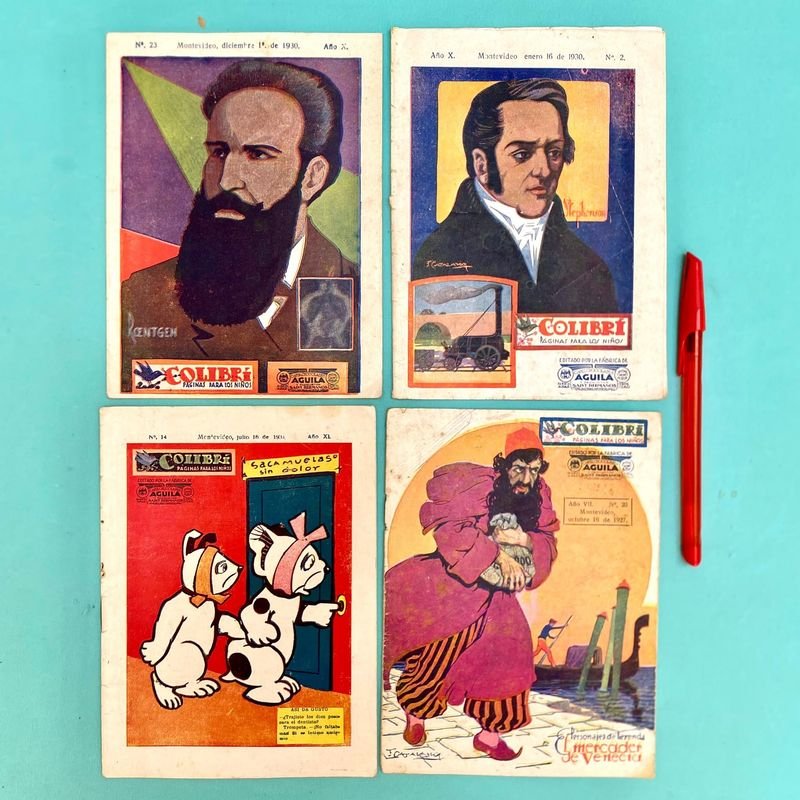 Lote de 4 Revistas "Colibrí" de 1927, 1930 y 1931