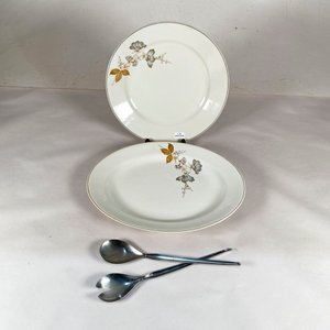 Juego de Fuentes y Cubiertos Olmos Porcelana Uruguay - imagen 1