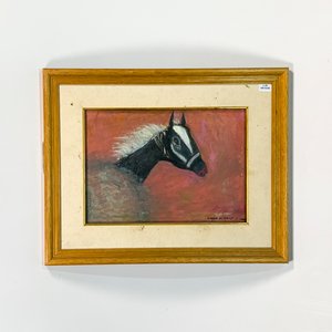 Lote siguiente: Cuadro Óleo "Caballo Negro" Firmado Nilda Poppolo - 33x23cm