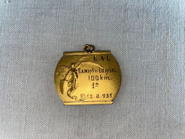 Medalla Deportiva Campeonato Departamental Ciclismo 1935 - imagen 1