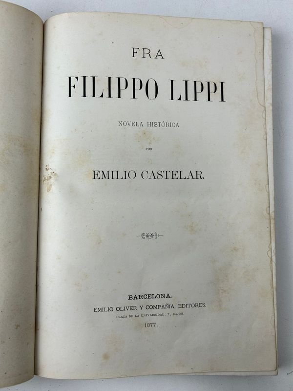 Libros de Fra Filippo Lippi de Emilio Castelar - imagen 2