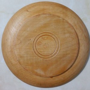 Plato Decorativo Rojo Pintado a Mano Estilo Rosemaling Noruego - imagen 2