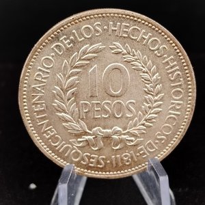 Moneda Uruguaya de Plata $10 "Gaucho" 1961 - 12.5g - imagen 3