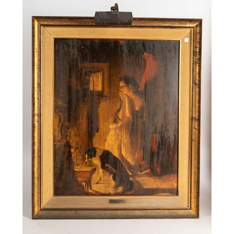 Lámina "Ansiosa espera" de Thomas Duncan - Pintura en marco