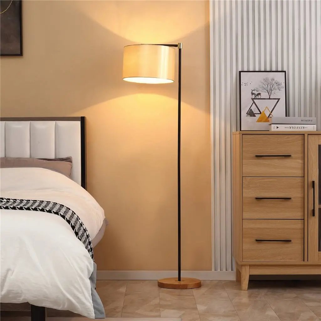 Lámpara de Pie Moderna Madera y Metal 152cm
