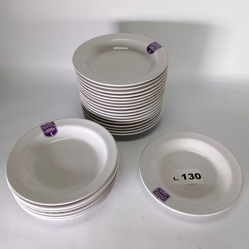Platos de porcelana Olmos con publicidad de La Casa Violeta - imagen 5