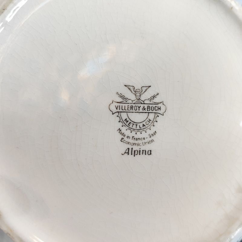 Antigua Tarrina francesa VILLEROY & BOCH en loza, con asas. - imagen 5