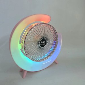 Ventilador Portátil a Batería con Luces LED RGB - imagen 8
