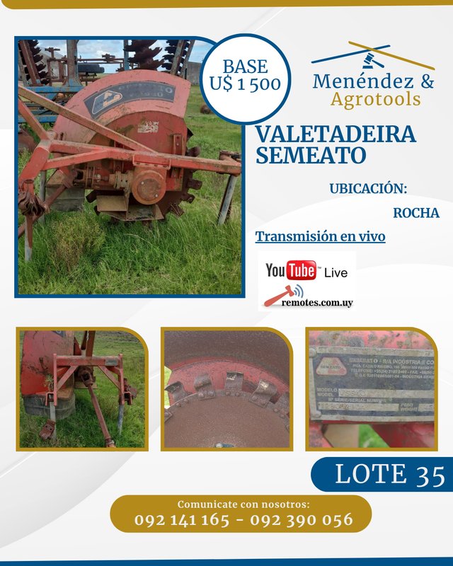 Valetadeira Semeato VS640 Roja