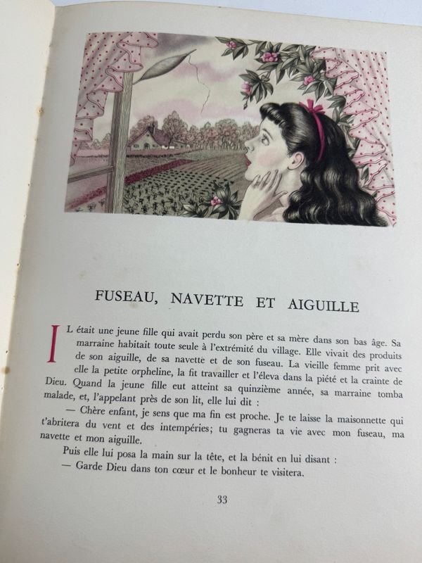 Libro raro de Blancanieves y otros cuentos, hermanos Grimm, editorial Flammarion circa 1950 - imagen 4