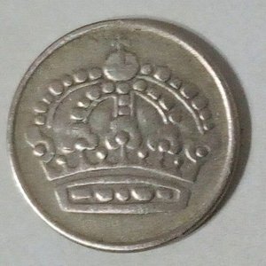 Moneda de Plata Sueca 25 Öre de 1955 - Gustavo VI Adolfo - imagen 2