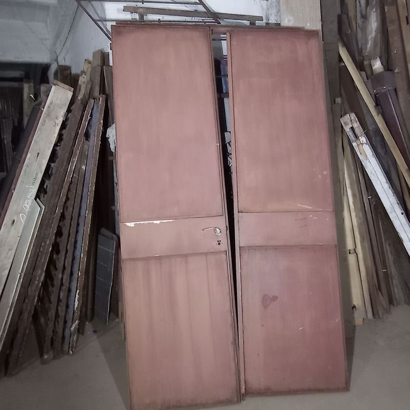 Puerta de hierro en carpintería, dos hojas y marco - imagen 6