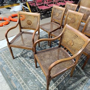 Par de Butacas de Roble con Asiento y Respaldo Esterillado Estilo Clásico - imagen 3