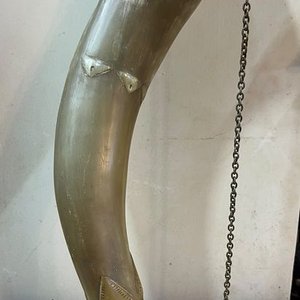 Lote anterior: Cuerno Antiguo Natural con Cadena Metálica y Marca No. 729