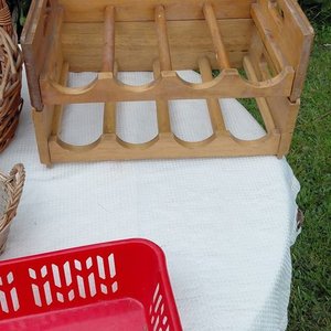 Lote de Canastos, Porta Botellas y Cesta Roja - imagen 2