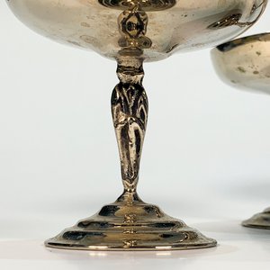 Seis Copas de Metal para Helado con Pie de Dama Vintage - imagen 3