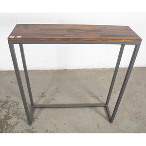 Mesa Alta Angosta Tipo Barra Estilo Industrial - imagen 2