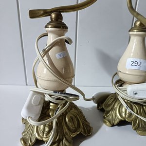Lote de 2 Lámparas de Mesa y Base de Lámpara Antigua - imagen 3