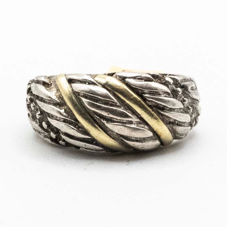 Anillo Doble Oro y Plata