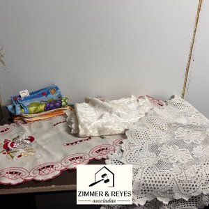 Manteles y Repasadores de Tela con Diseños Navideños y Encaje - imagen 3