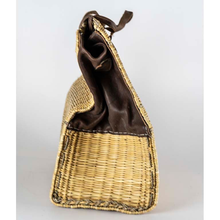 Bolsos de fibras naturales con cuero y cuerina - imagen 2