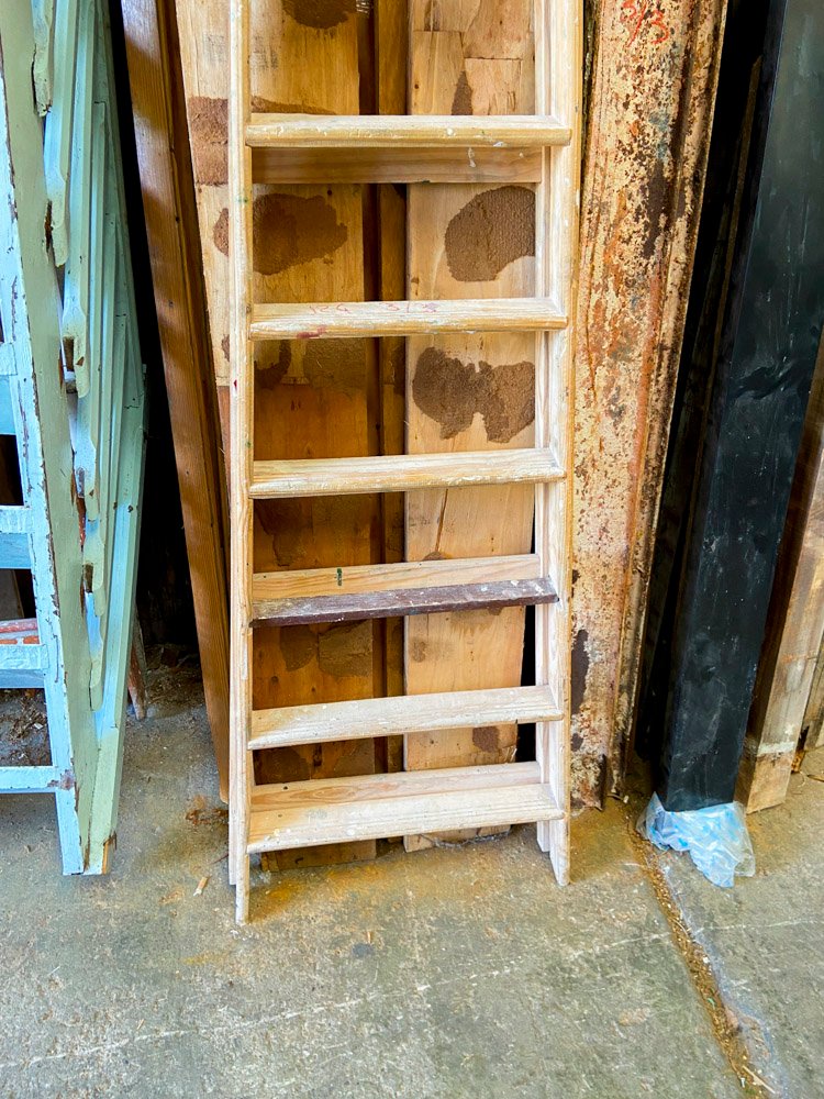 Escalera tijera de madera con diez escalones - imagen 3