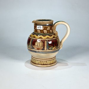 Lote siguiente: Jarra de Cerámica del Carrito Multicolor con Decoración Floral