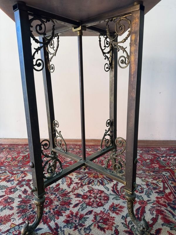 Mesa en bronce con tapa de mármol - imagen 7