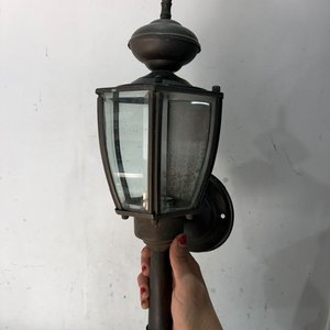 Farol de Exterior Antiguo con Vidrios Biselados - imagen 3