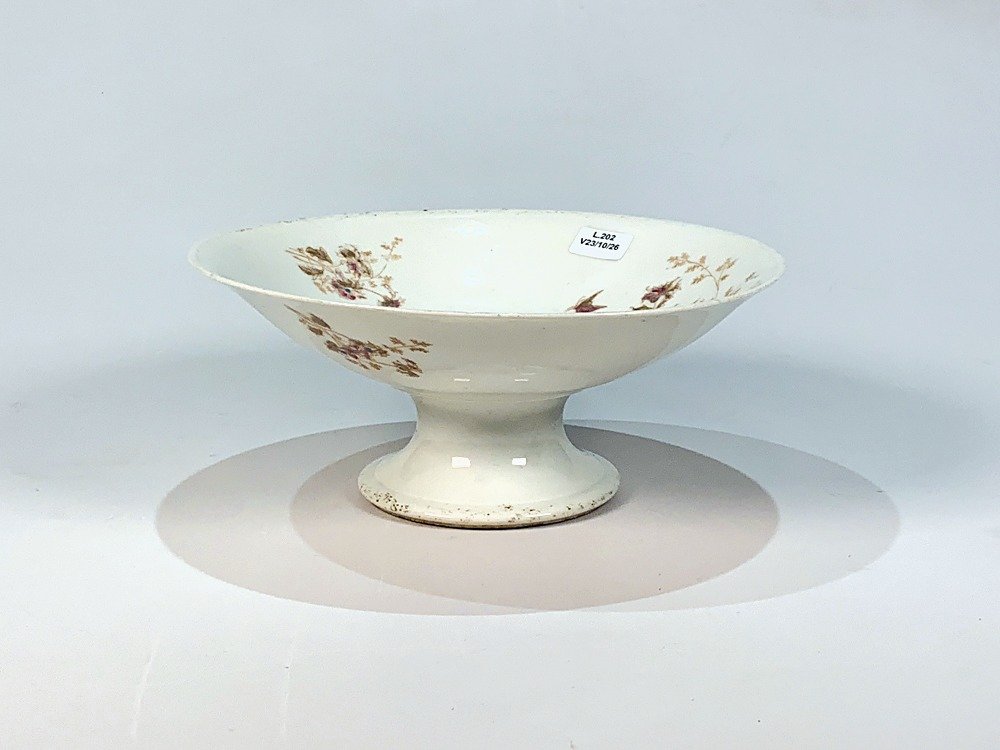 Plato de Porcelana Limoges para Masas con Decoración Floral
