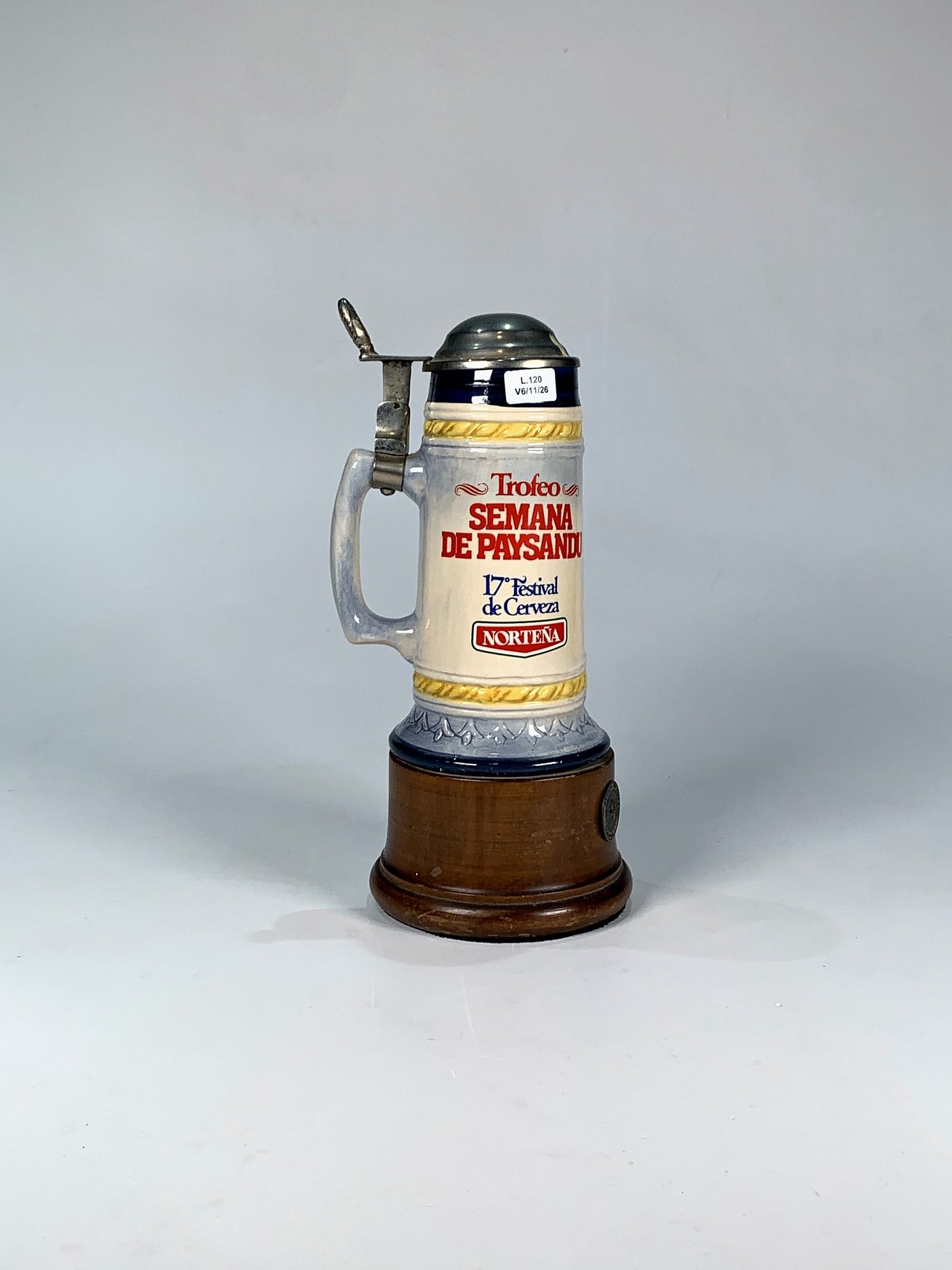 Trofeo Jarra "Semana de la Cerveza Paysandú" 1982 Monograma Norteña