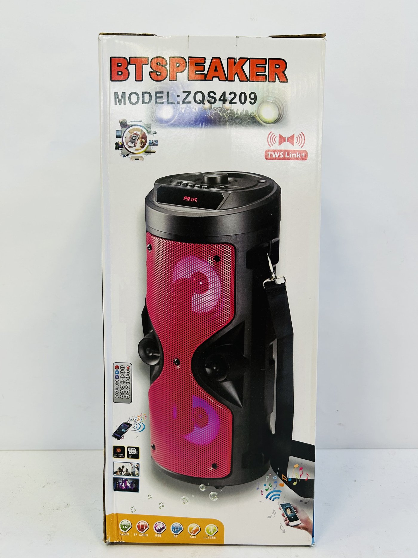 Parlante Portátil BTSPEAKER ZQS4209 Azul con Control Remoto