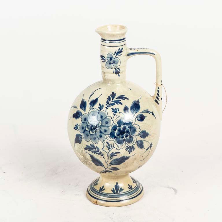 Licorera Antigua Delft Azul y Blanco con Manchas