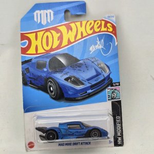 Hot Wheels Mad Mike Drift Attack Azul - imagen 1
