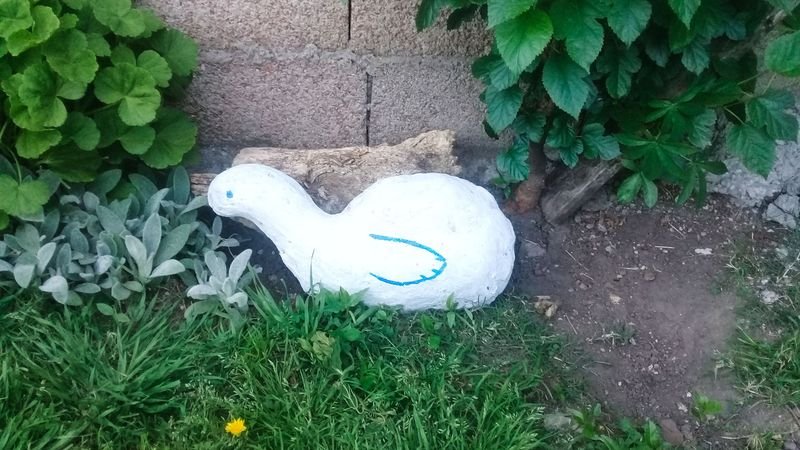 Figura decorativa de jardín cisne de concreto grande - imagen 3