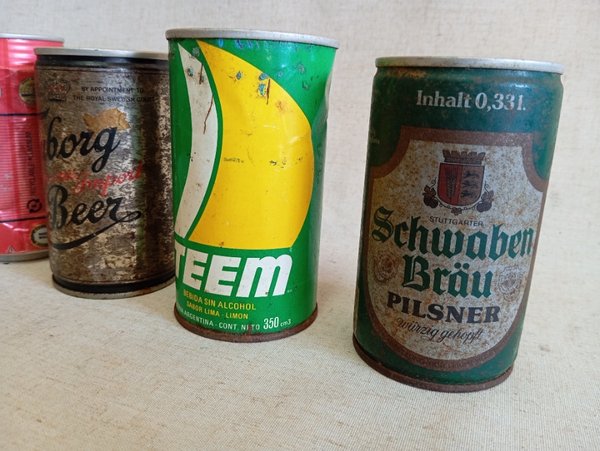Colección de latas de diferentes colores y materiales - imagen 4