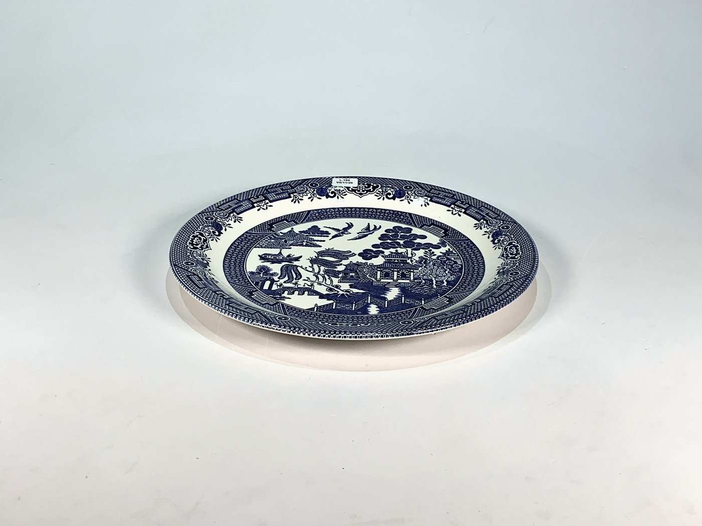 Fuente Churchill de Losa Inglesa, Diseño Chinoiserie, 32 cm