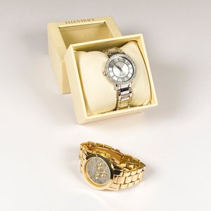 Dos Relojes de Pulsera para Dama: Michael Kors Dorado y Ellen Tracy Plateado - imagen 2