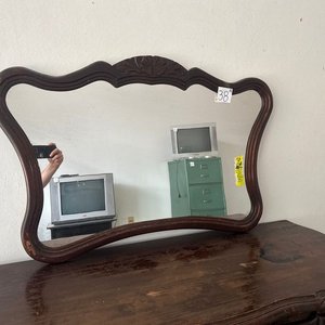 Espejo de Pared Estilo Provenzal con Marco de Cedro - imagen 1