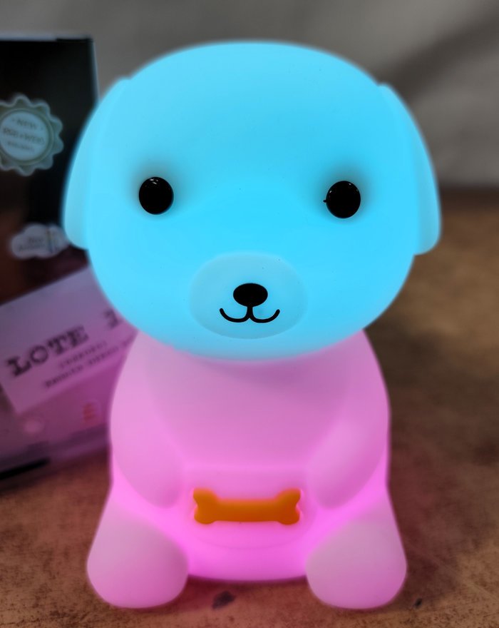 Lámpara LED recargable infantil, modelo perrito con temporizador - imagen 5