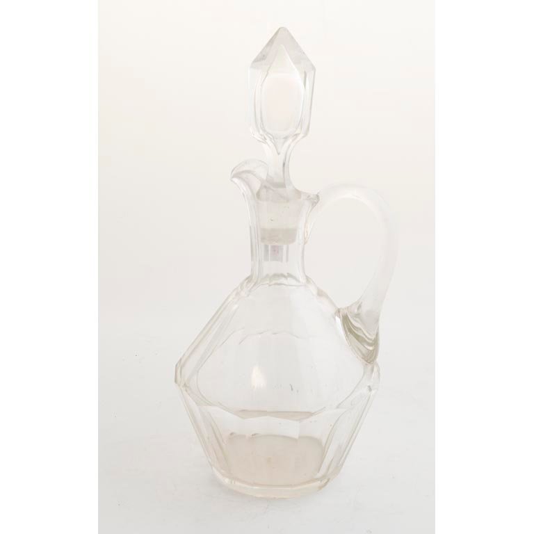 Jarra de Cristal Hialino con Tapa y Asa - 30cm