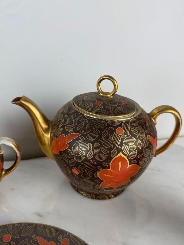 Servicio de té y postre en porcelana checoslovaca - imagen 6