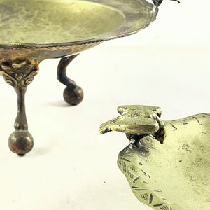 Dos Centros de Mesa Metálicos con Figuras de Aves - imagen 3