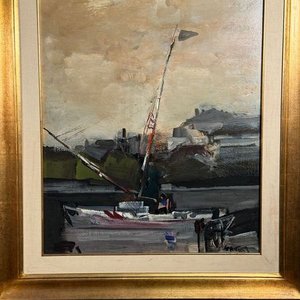 Lote siguiente: Pintura "Puerto" de Hugo Nantes, Acrílico sobre Fibra, 80x60 cm
