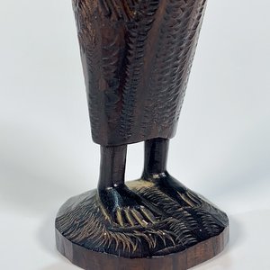 Talla en Madera de Dama Africana Embarazada - 17 cm - imagen 3