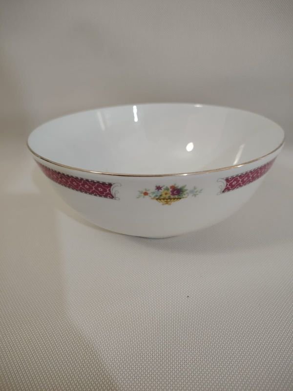 Ensaladera de porcelana china con cuchara - imagen 5